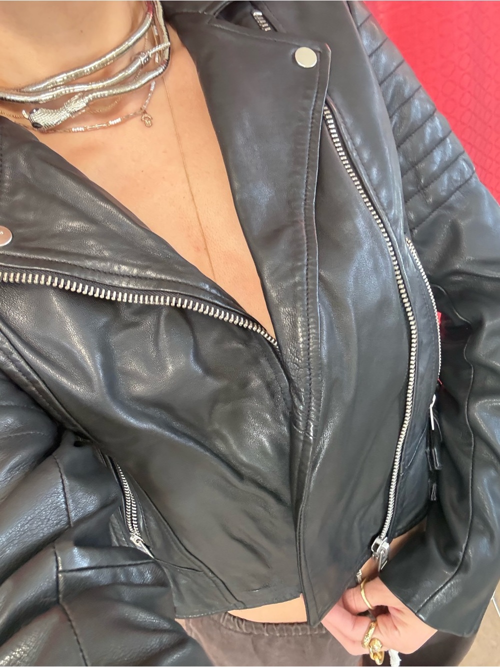 AllSaints Papin Leather Biker Jacket Black – NWT – Size US 2